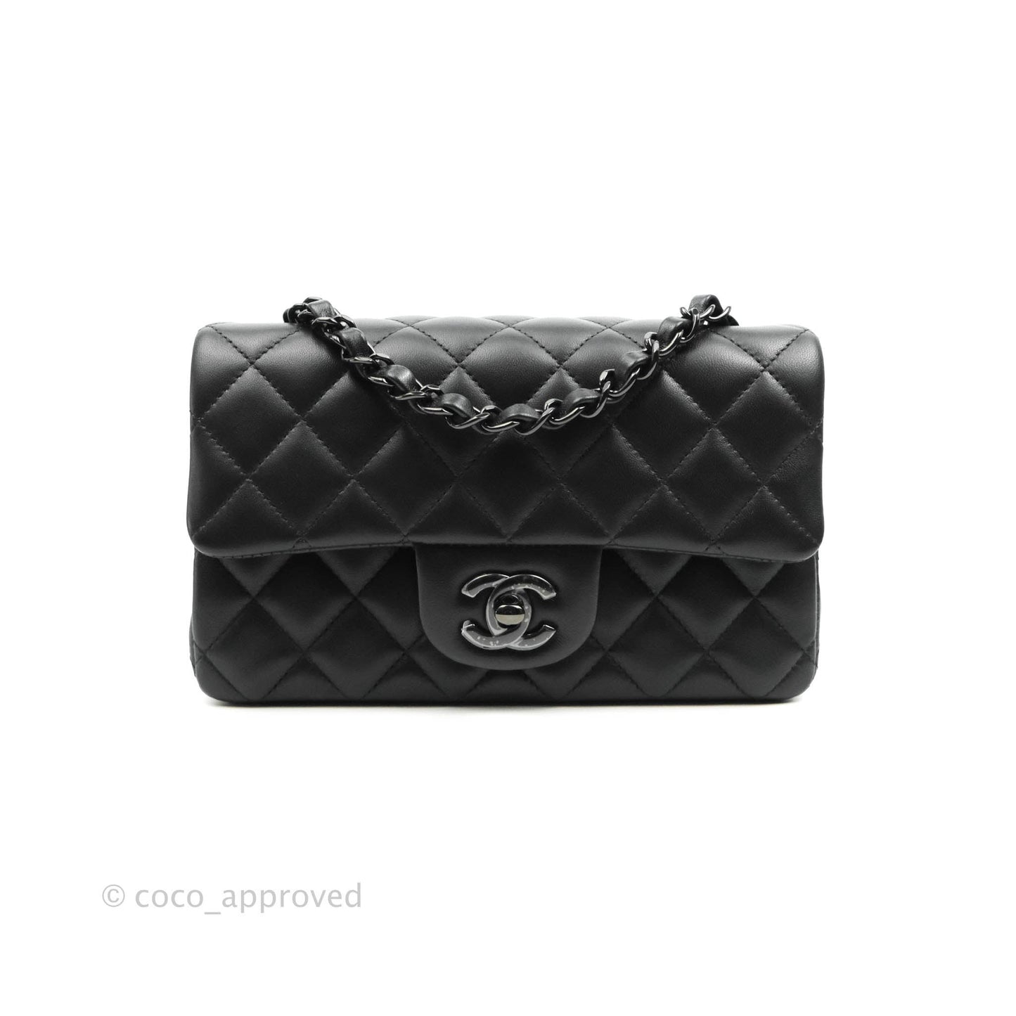 Chanel Quilted Mini Rectangular So Black Lambskin