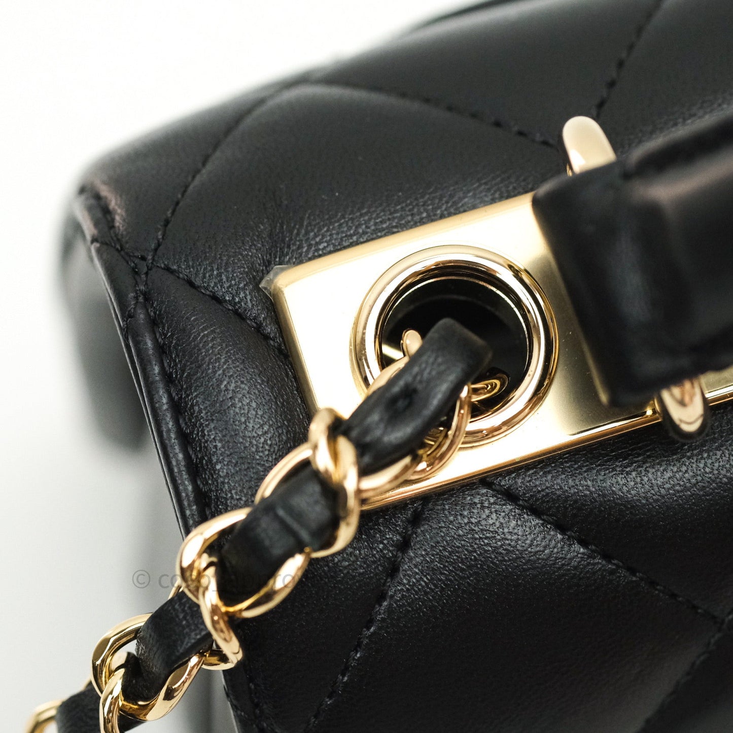 Chanel Trendy CC Small Black Lambskin Gold Hardware
