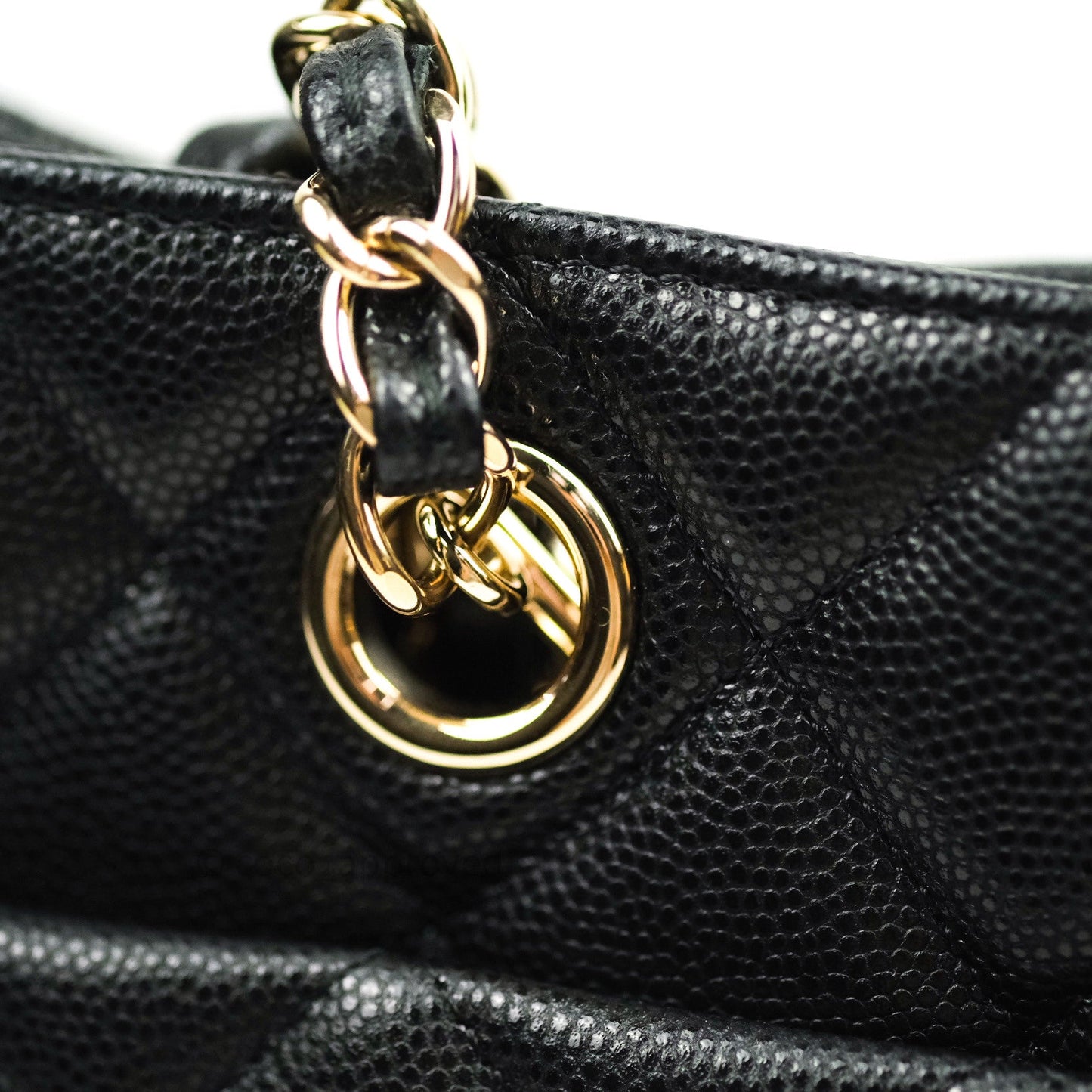 Chanel Quilted Timeless Tote Black Caviar Gold Hardware