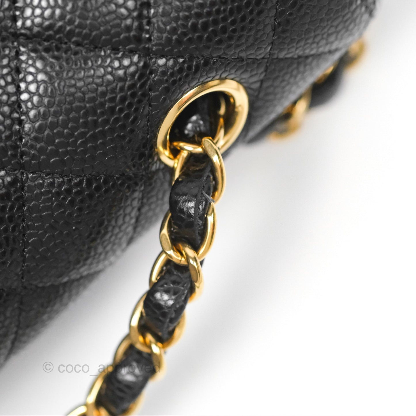 Chanel Small Classic Flap Quilted Black Caviar Gold Hardware