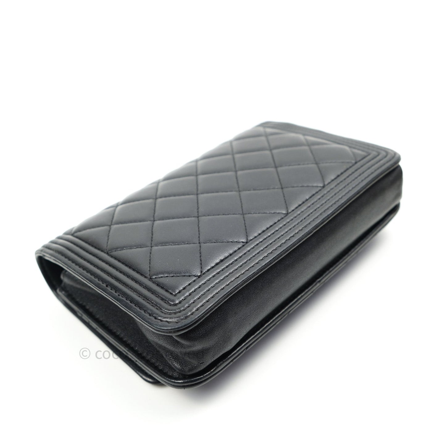 Chanel Boy Wallet on Chain WOC Black Lambskin Gold Hardware
