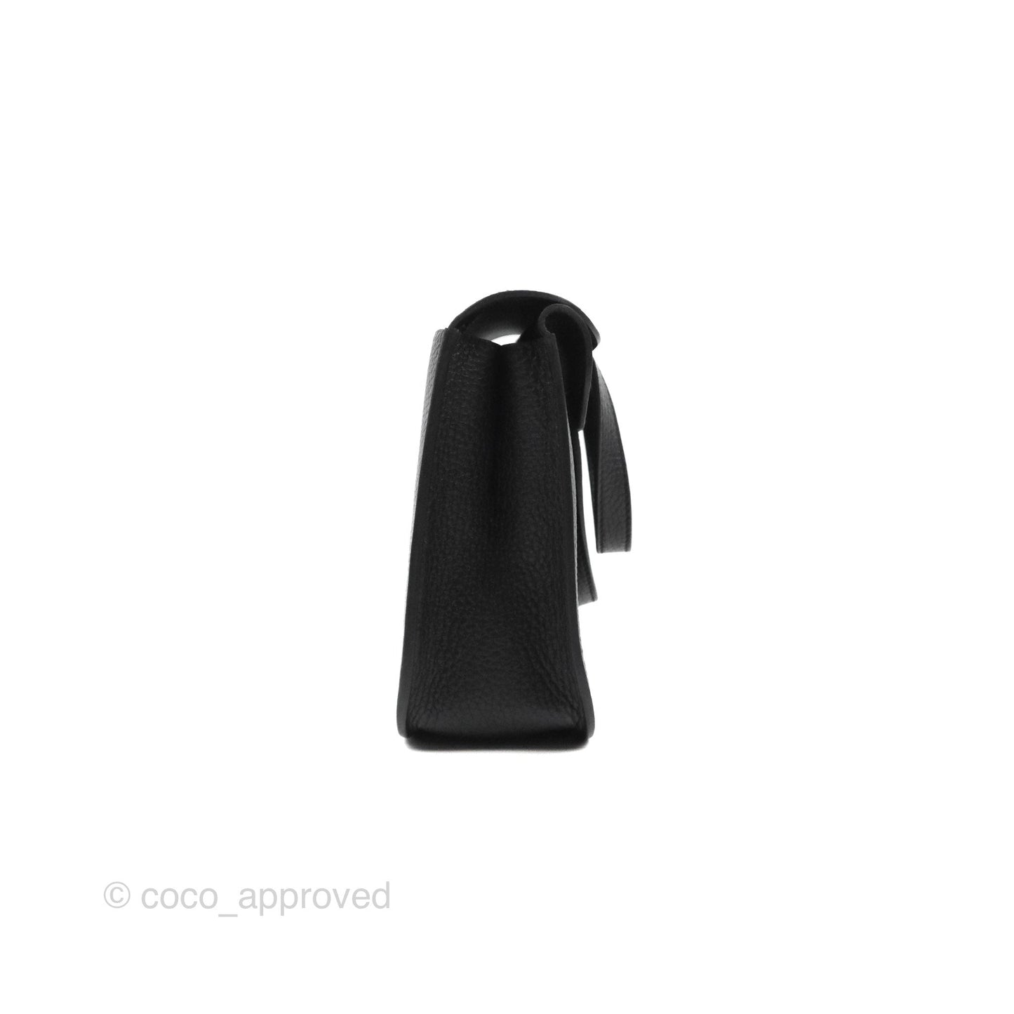 Hermès Halzan 25 Black Clemence Palladium Hardware