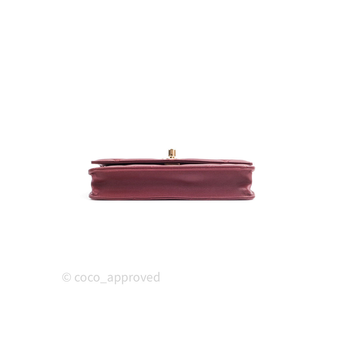 Chanel Trendy CC WOC Wallet on Chain Burgundy Lambskin Gold Hardware