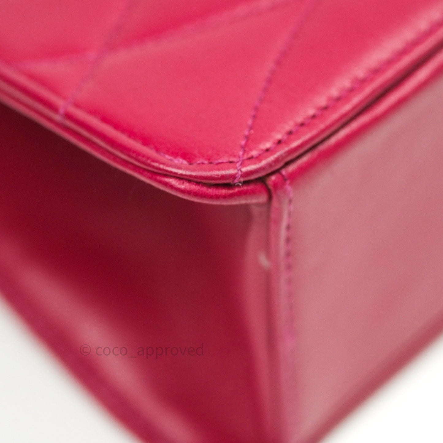 Chanel Vintage Dark Red Pink Lambskin 24K Gold Hardware
