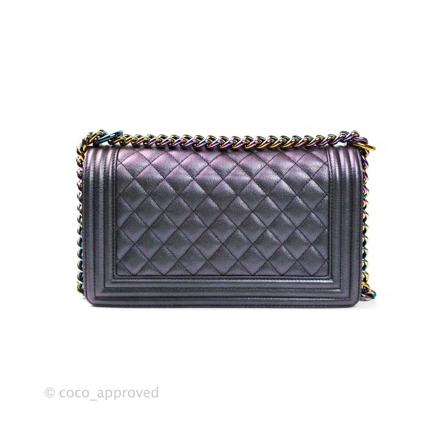 Chanel Purple Mermaid Iridescent Medium Calfskin Boy Bag