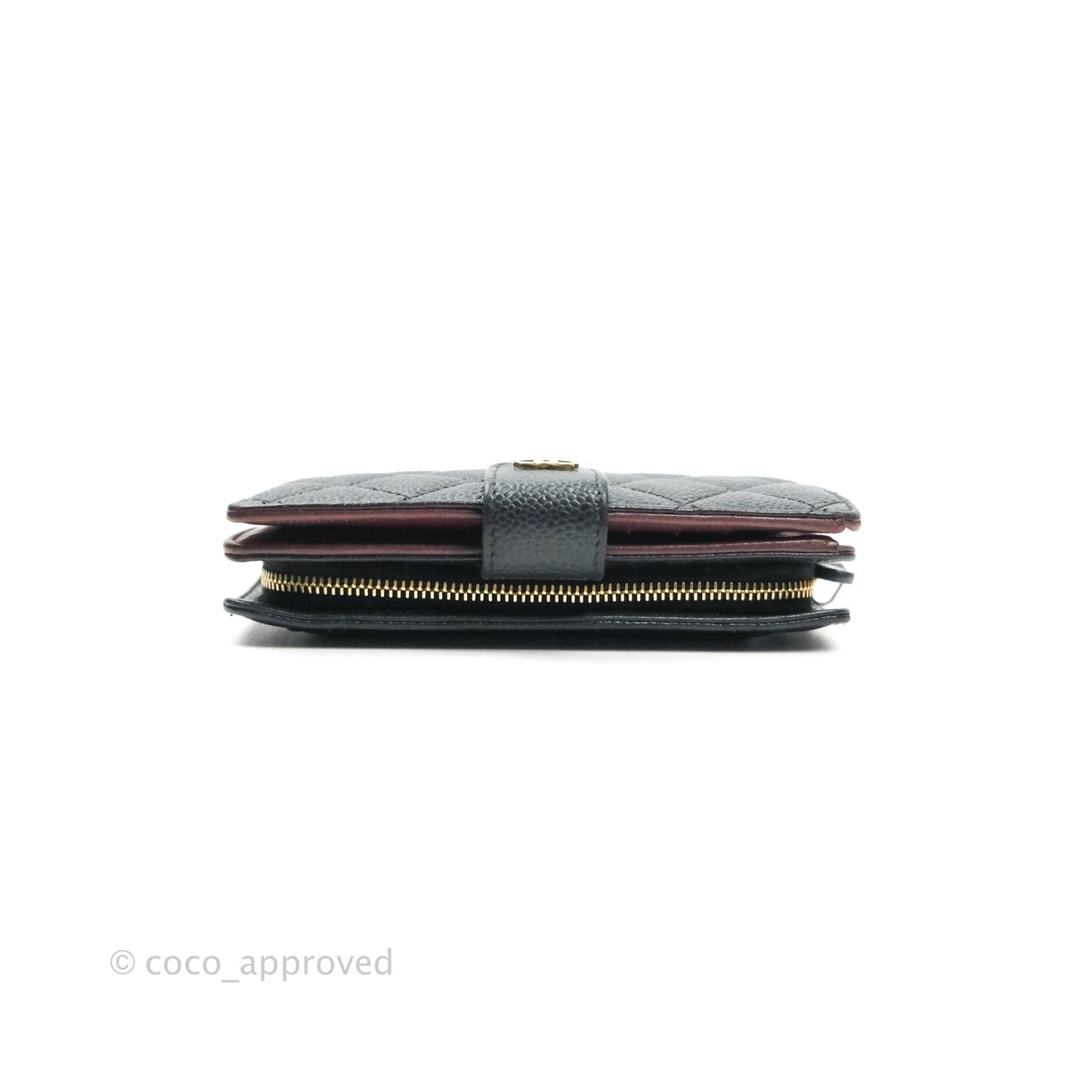 Chanel Timeless Black Caviar Wallet Gold Hardware