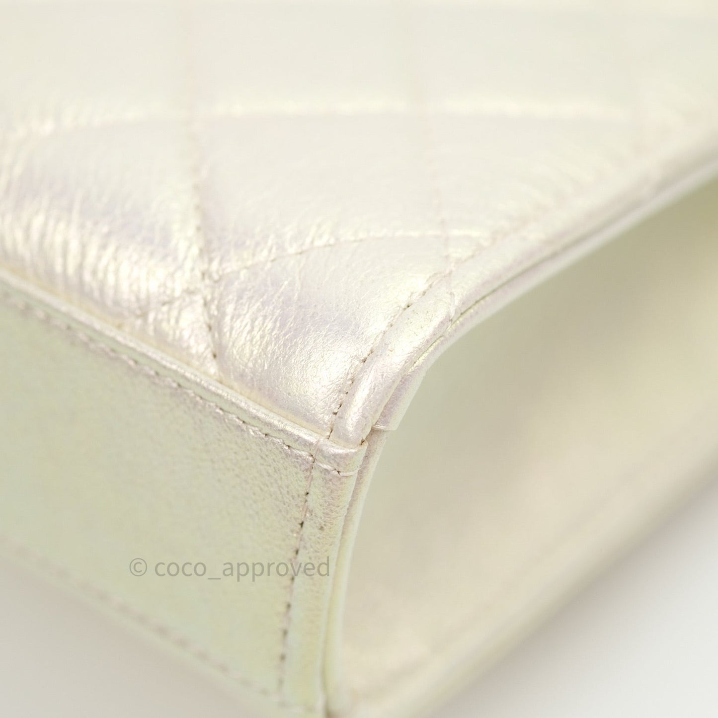 Chanel Classic Ivory Iridescent Gold Hardware Phone Holder