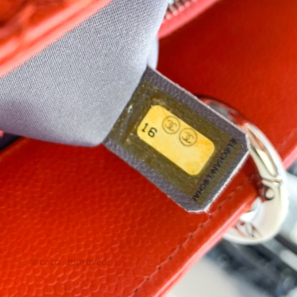 Chanel XL Grand Shopping Tote GST Red Caviar Silver Hardware