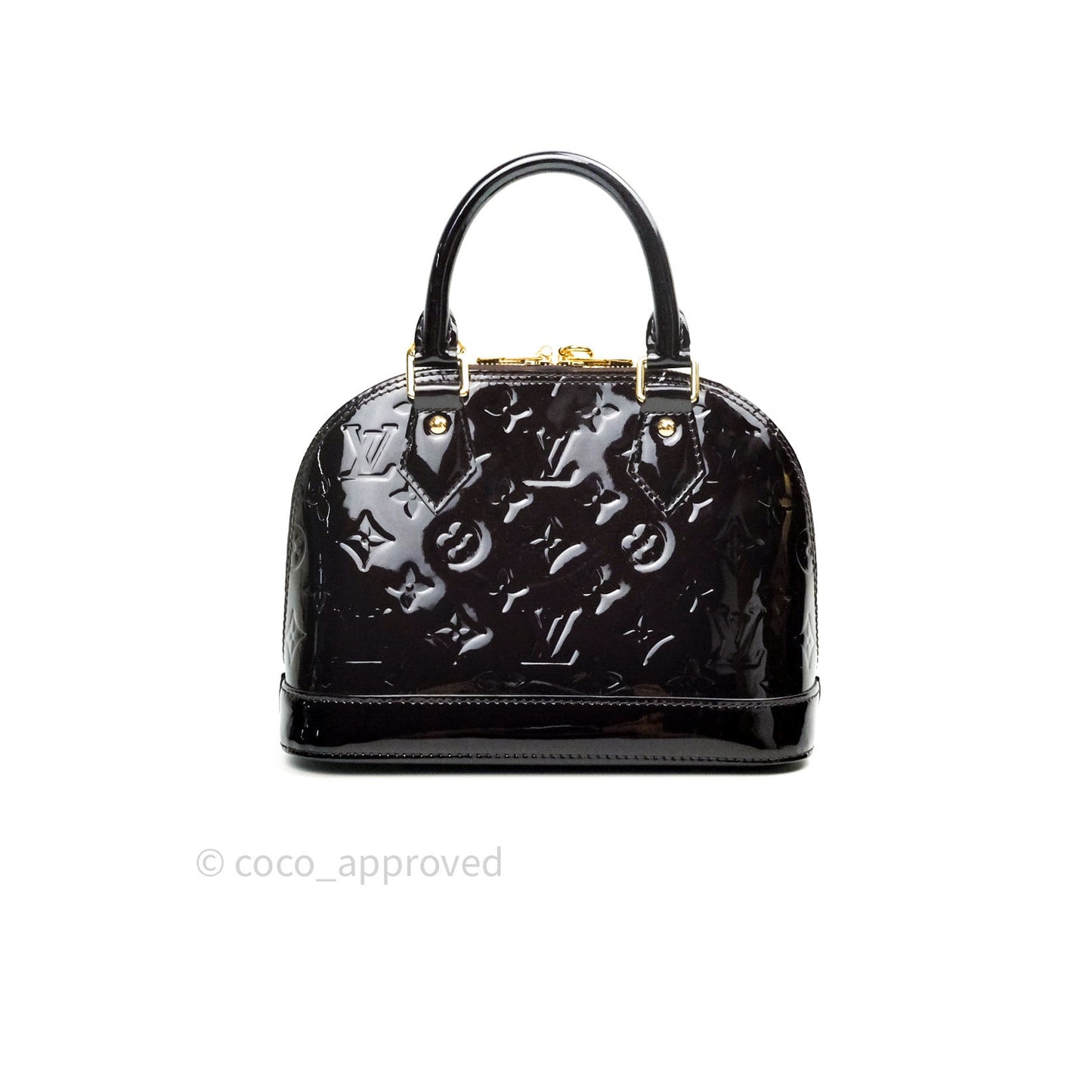 Louis Vuitton Alma BB Dark Purple Monogram Vernis Leather
