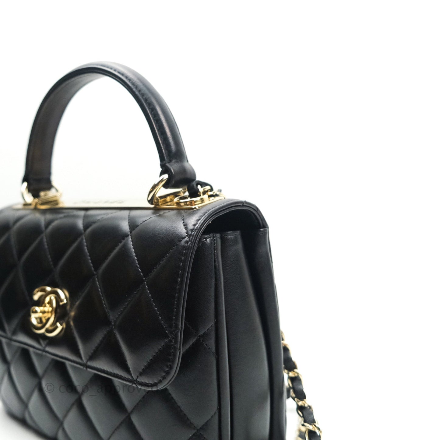Chanel Trendy CC Quilted Small Black Lambskin Gold Hardware