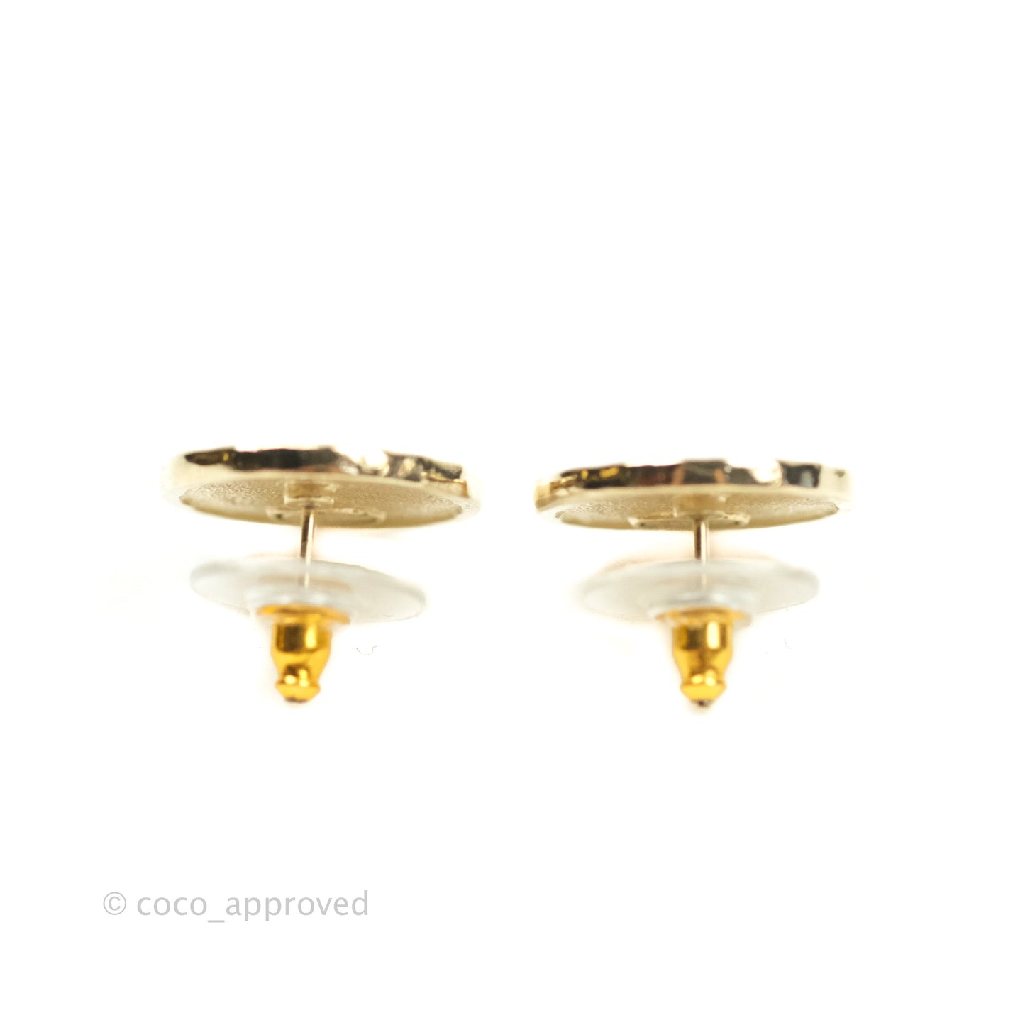 Chanel 'I love CC' earrings Gold Tone 19S