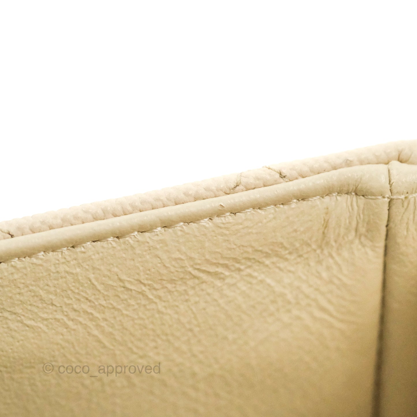 Chanel Quilted Mini Rectangular Ivory Caviar Silver Hardware