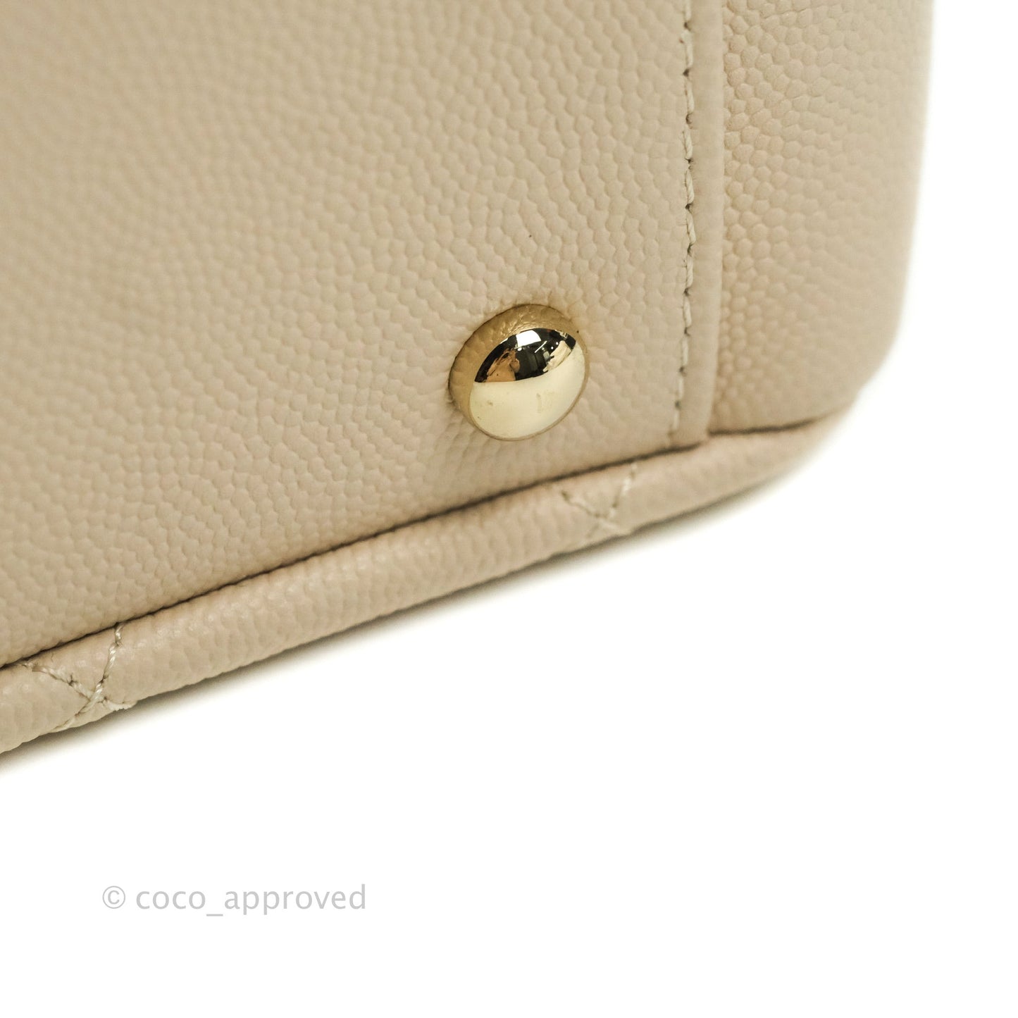 Chanel Quilted Medium Business Affinity Flap Beige Caviar Gold Hardware