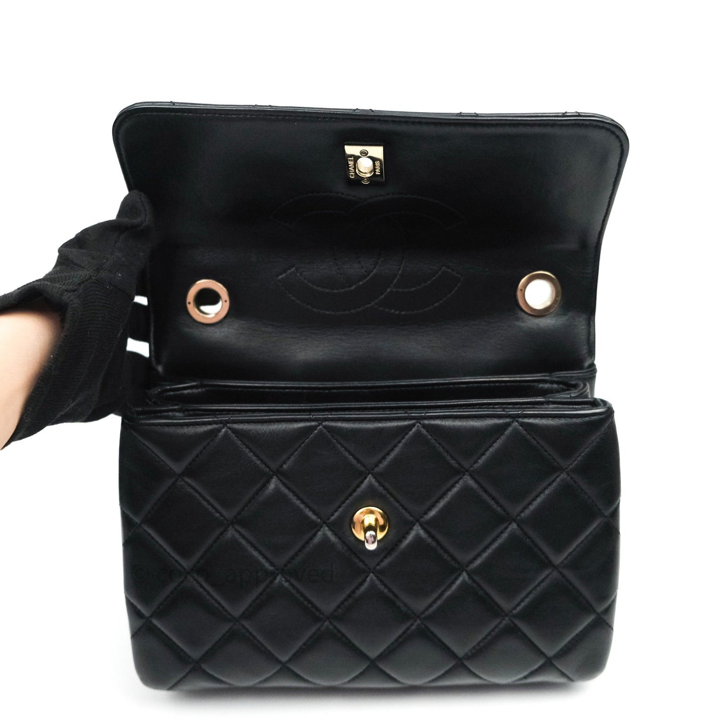 Chanel Trendy CC Small Black Lambskin Gold Hardware