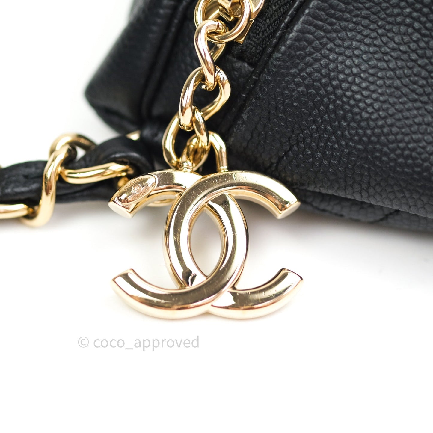 Chanel Quilted Business Affinity Waist Belt Bag Black Caviar Gold Hardware