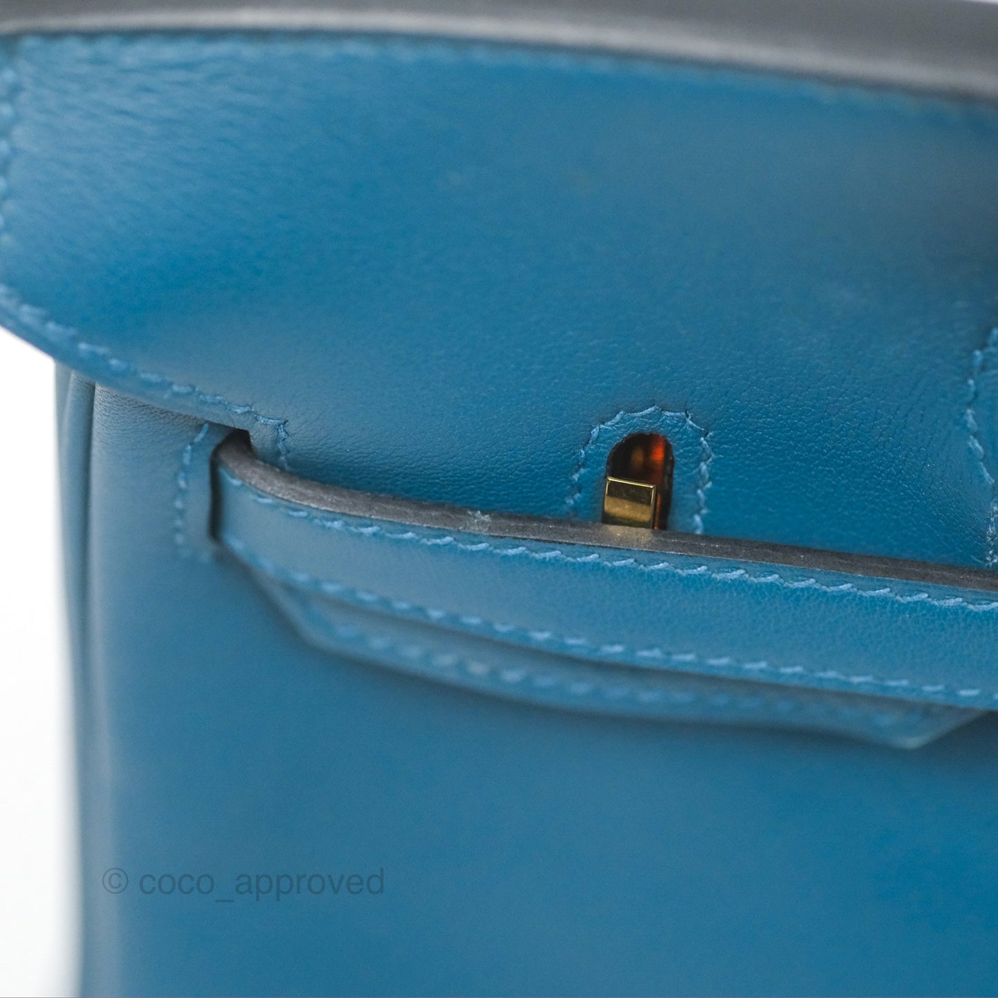 Hermes Birkin 25 Retourne Bleu Colvert Swift Gold Hardware