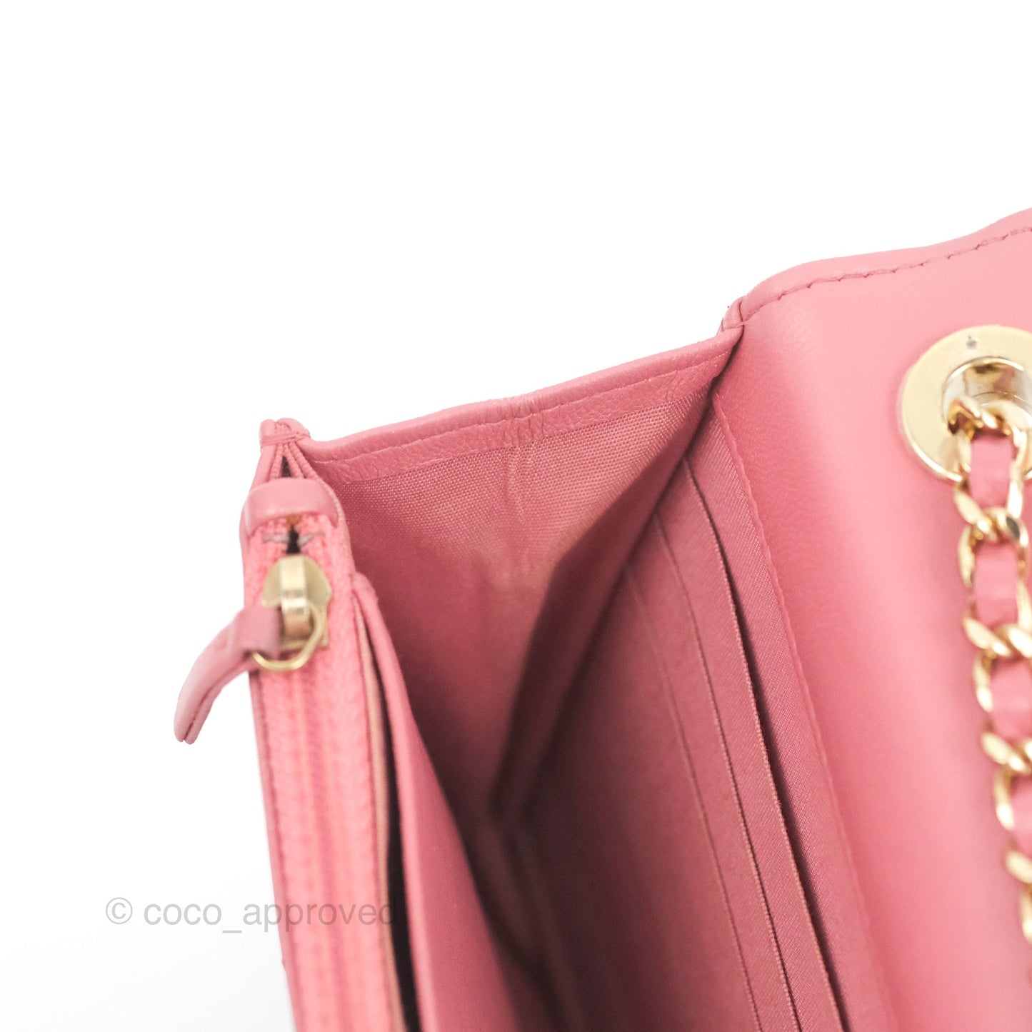 Chanel Trendy CC Chevron WOC Dark Pink Lambskin Gold Hardware