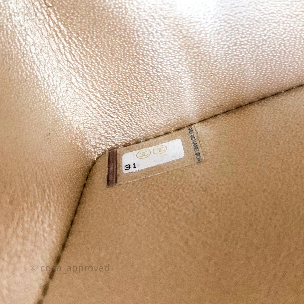 Chanel Quilted Mini Rectangular Iridescent Gold Lambskin Gold Hardware