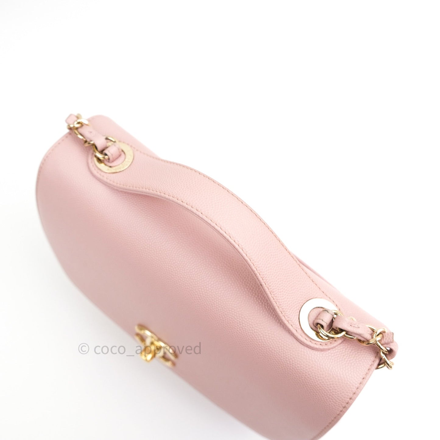 Chanel Quilted Medium Business Affinity Flap Light Pink Light Gold Hardware