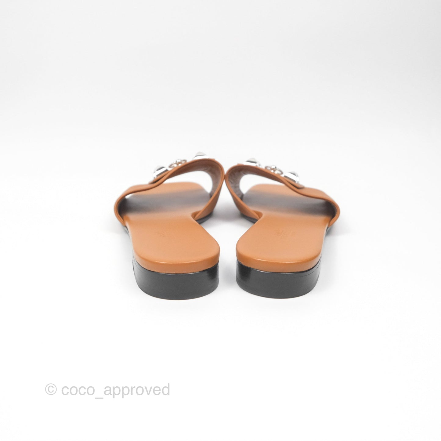 Hermès Dune Sandal Gold 37 Palladium Hardware Size 39.5