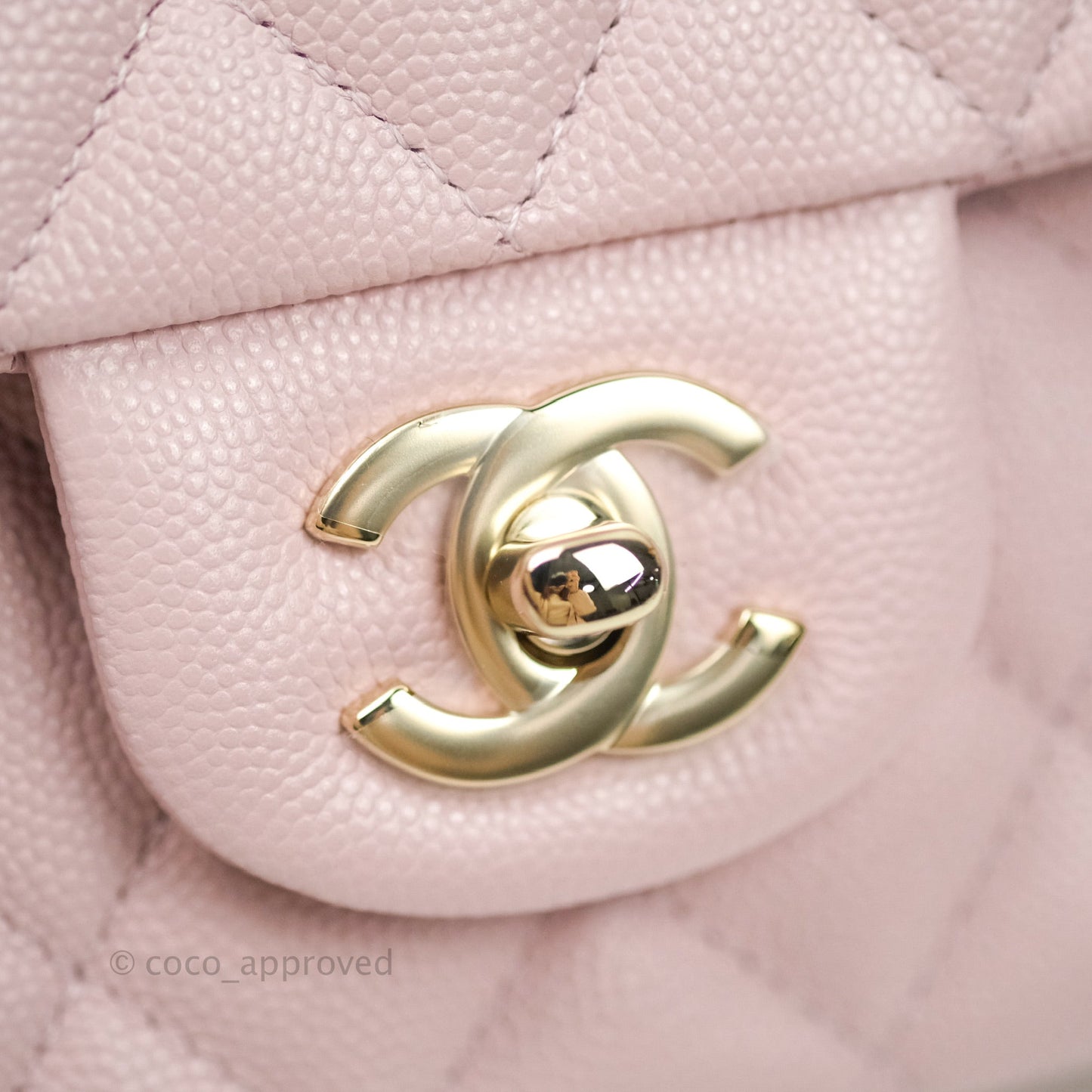 Chanel Classic M/L Medium Double Flap Bag Light Pink Caviar Gold Hardware
