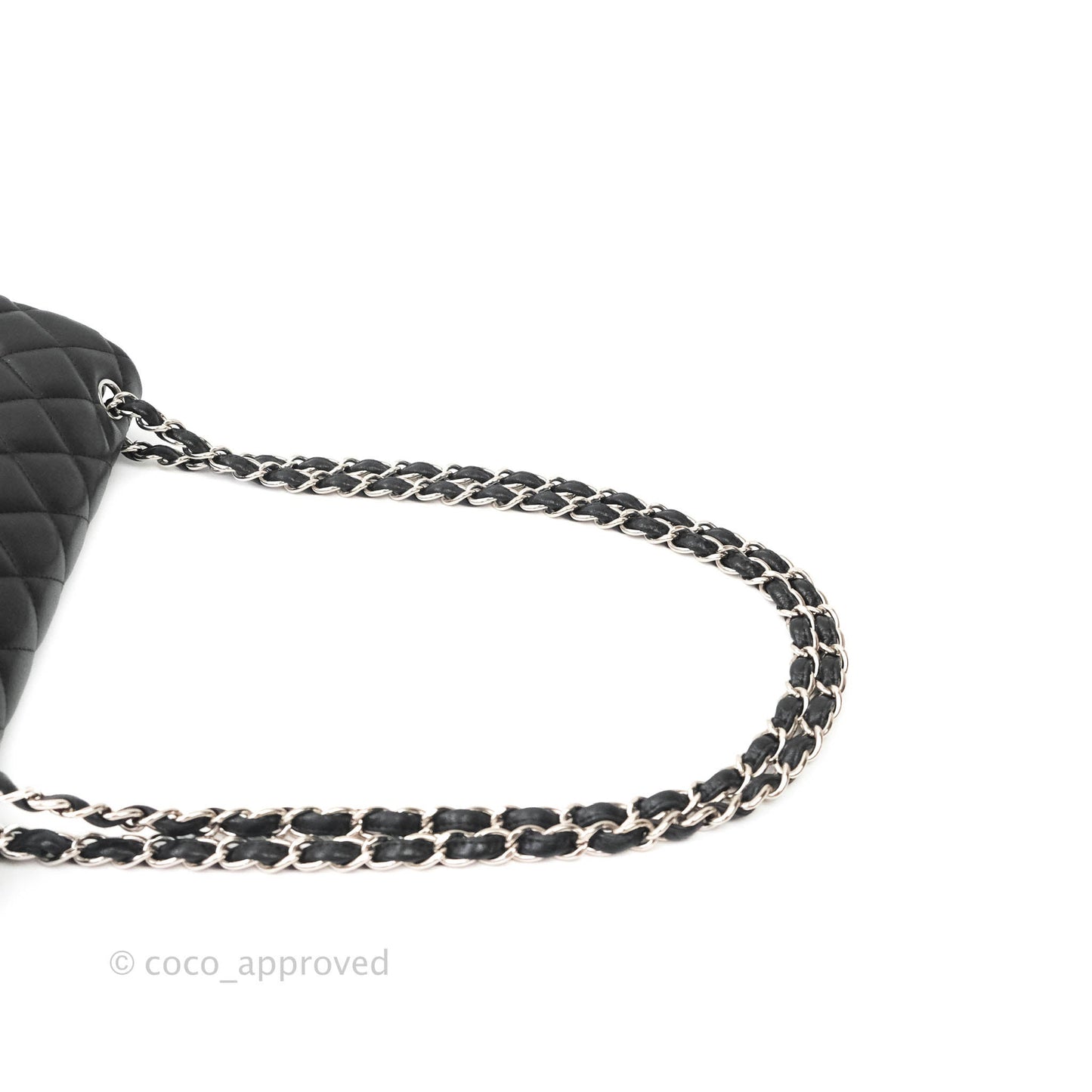 Chanel Jumbo Double Flap Black Lambskin Silver Hardware⁣⁣