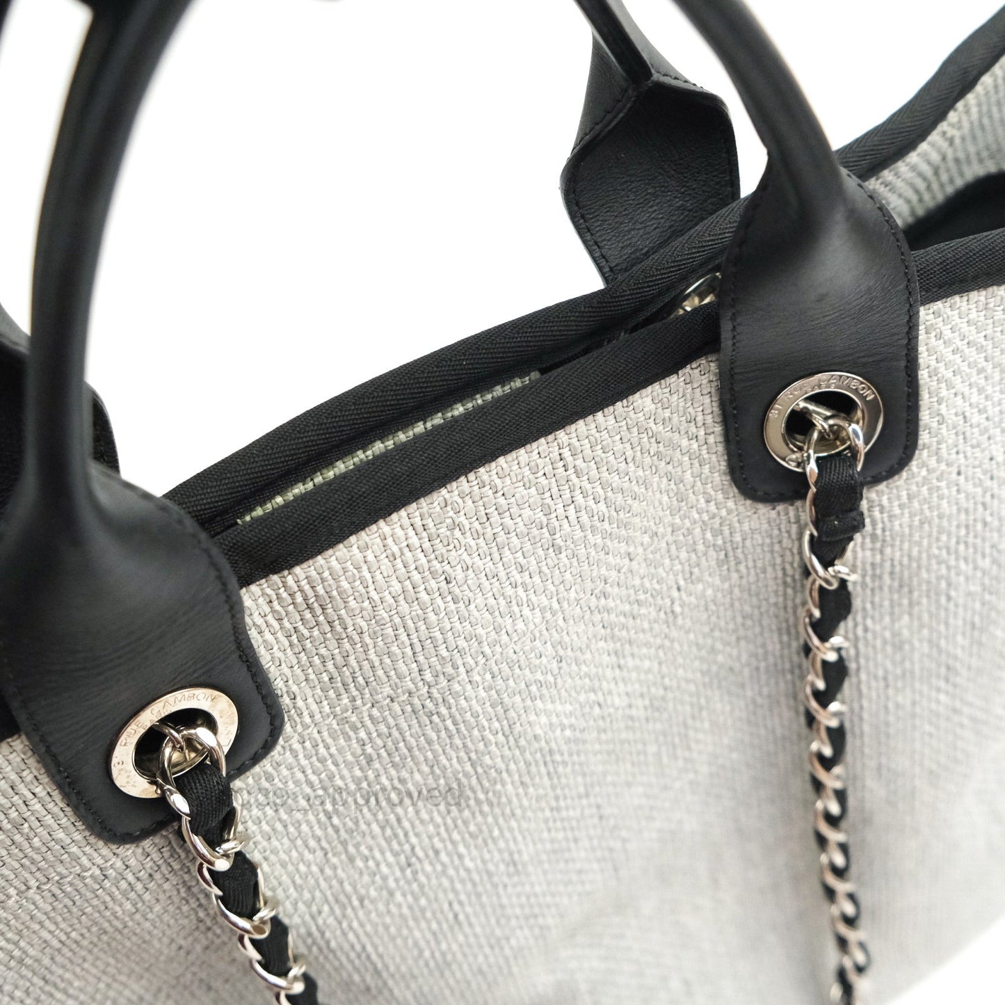 Chanel Canvas Large Deauville Tote Light Grey