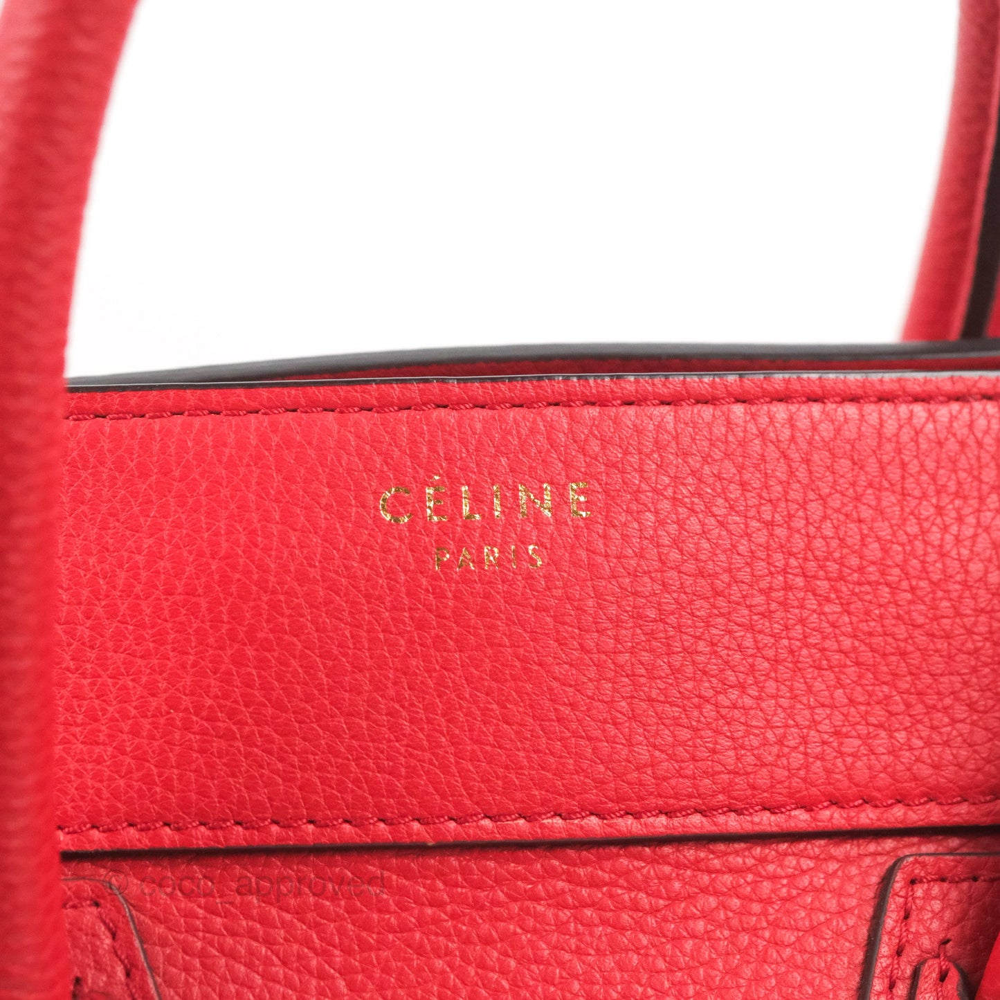 Celine Mini Luggage Bag Red Calfskin