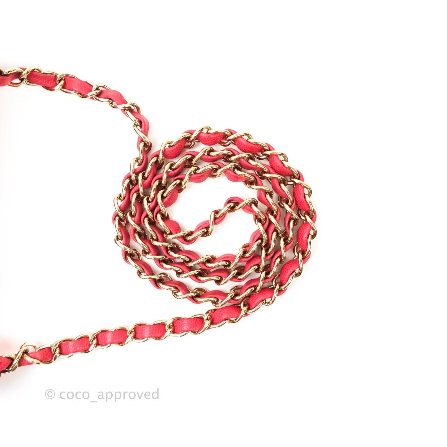 Chanel Quilted Mini Square Iridescent Pink Caviar Gold Hardware 17C