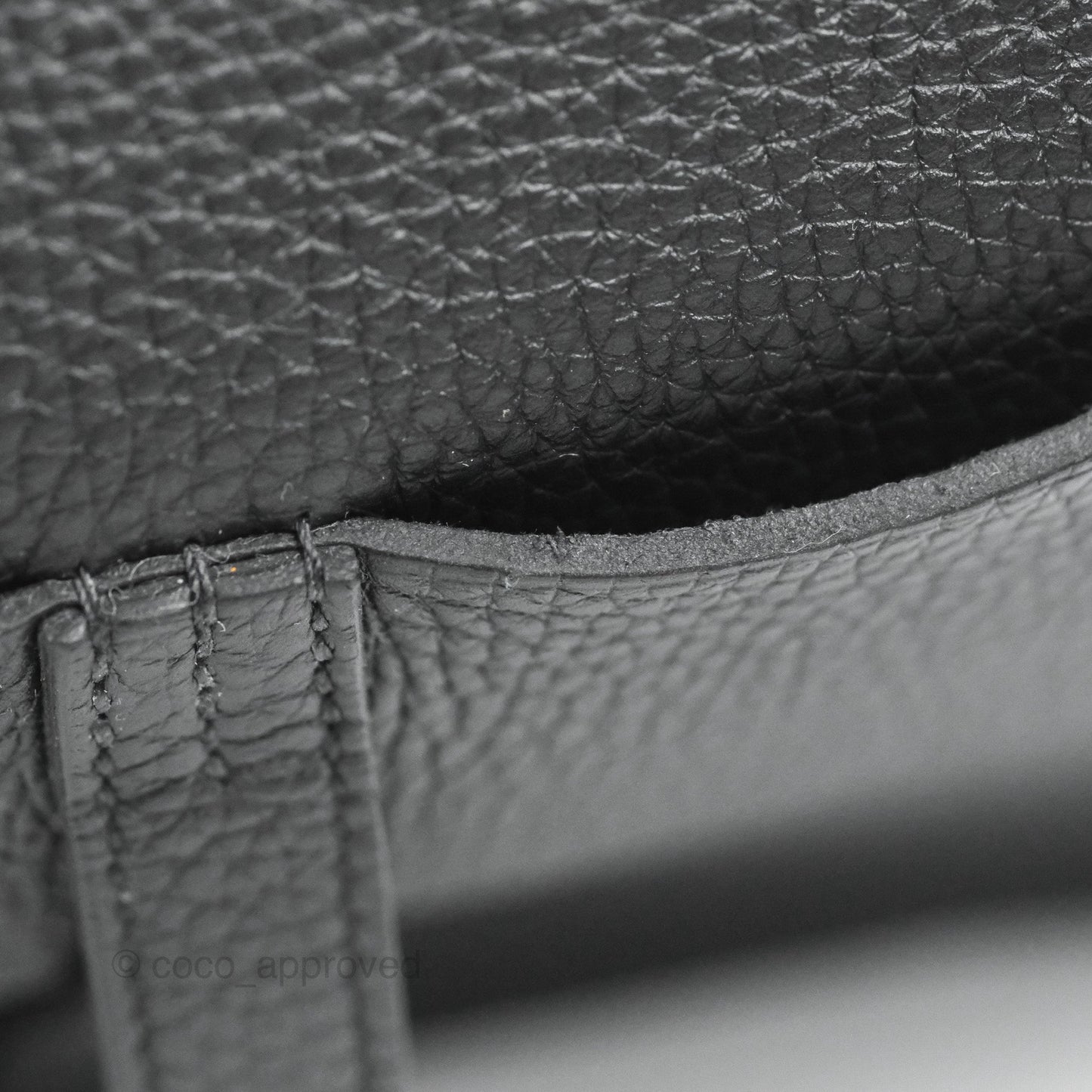 Hermès Halzan 25 Black Clemence Palladium Hardware
