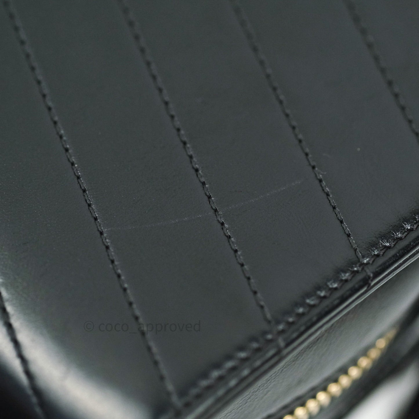 Chanel Chevron Calfskin Medium Medal Flap Black