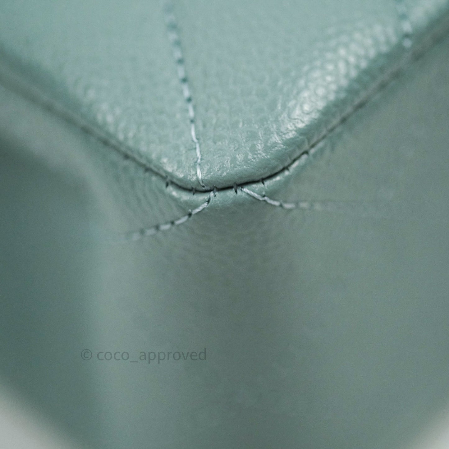 Chanel Classic Small S/M Flap Light Blue Caviar Silver Hardware 20B