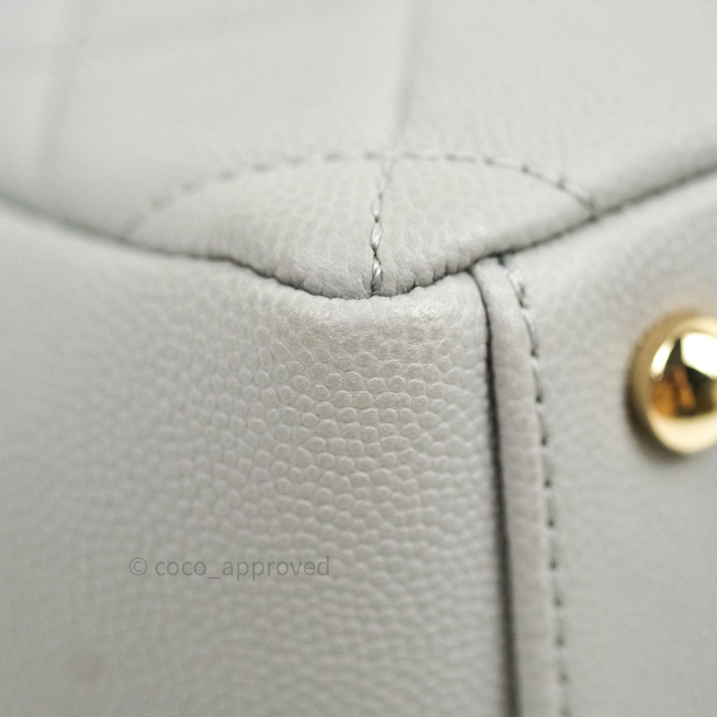 Chanel Caviar Quilted Small Business Affinity Flap Grey Light Gold Hardware