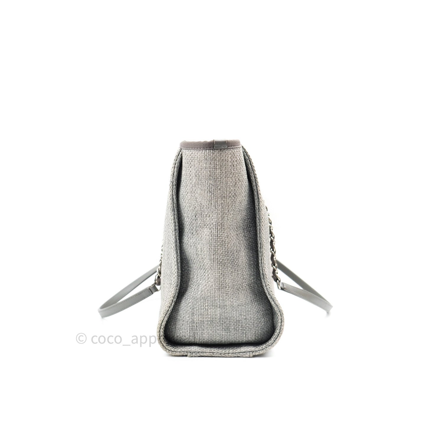 Chanel Canvas Deauville Medium Tote Grey
