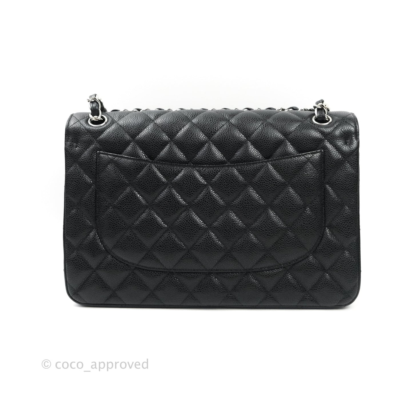 Chanel Jumbo Double Flap Black Caviar Silver Hardware⁣⁣