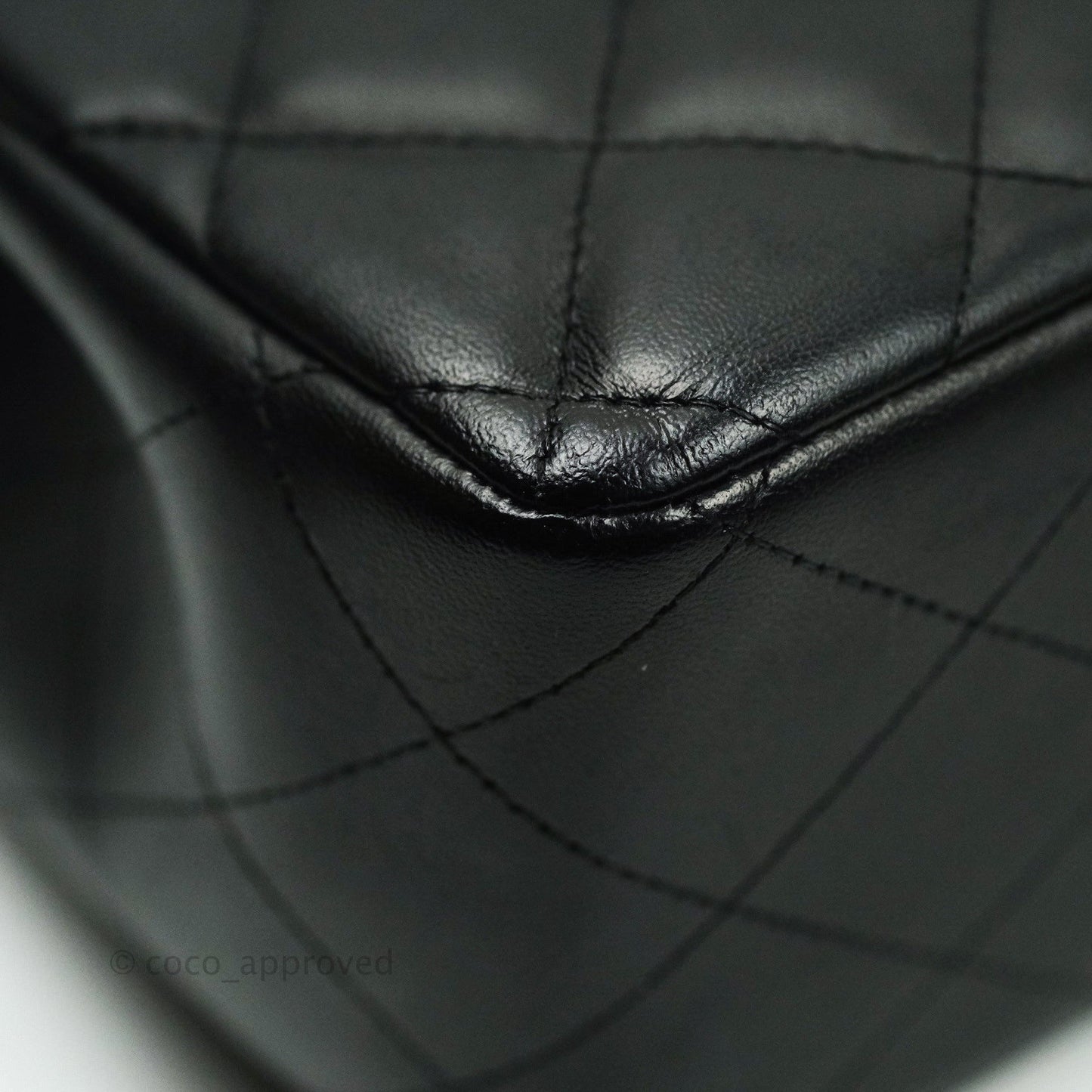 Chanel Jumbo Double Flap Black Lambskin Silver Hardware⁣⁣