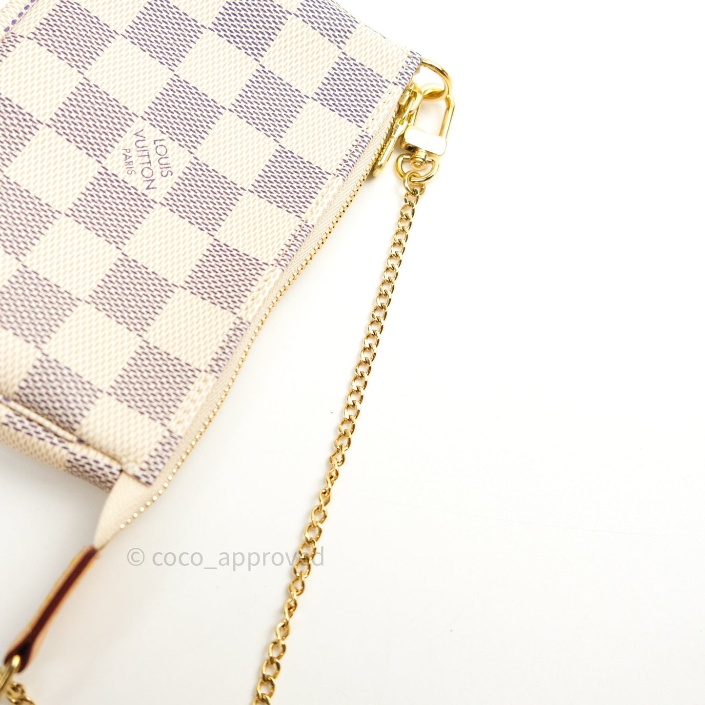 Louis Vuitton Mini Pochette Accessories⁣ Damier Azur Canvas