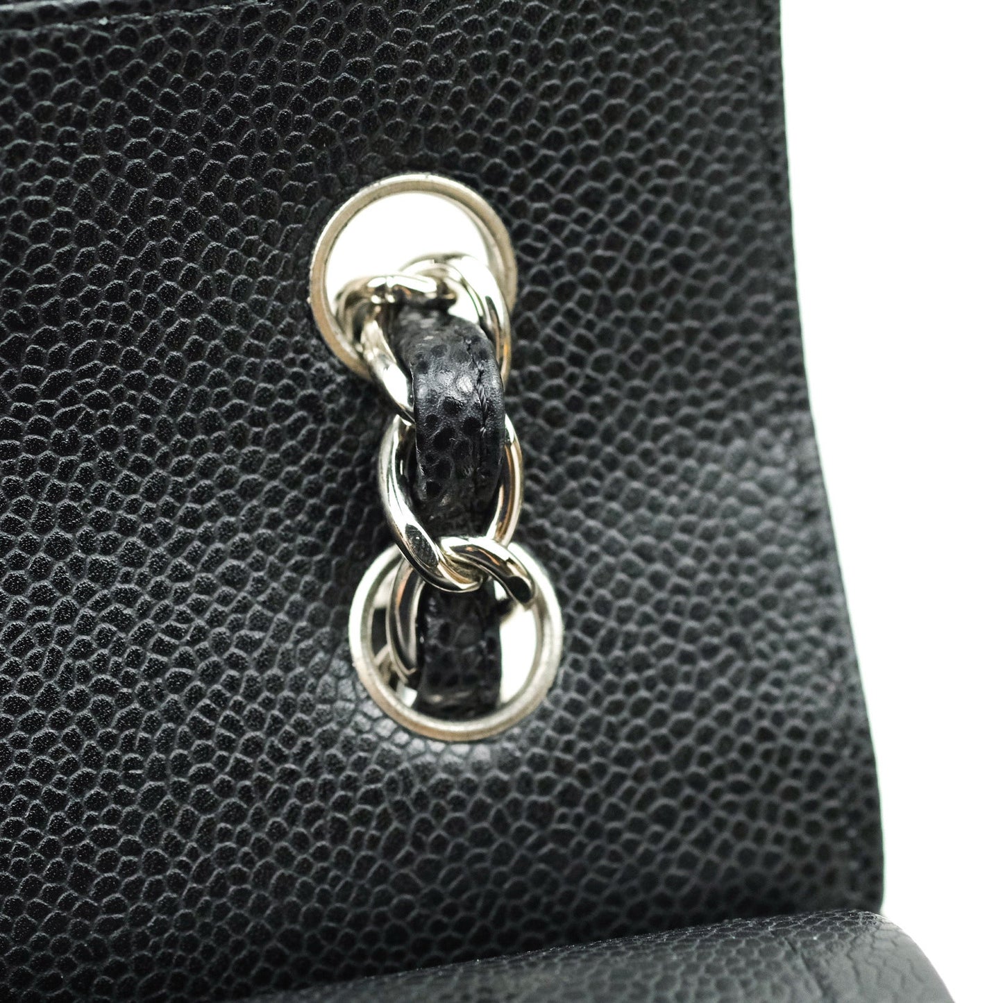 Chanel Classic Jumbo Double Flap Black Caviar Silver Hardware⁣⁣