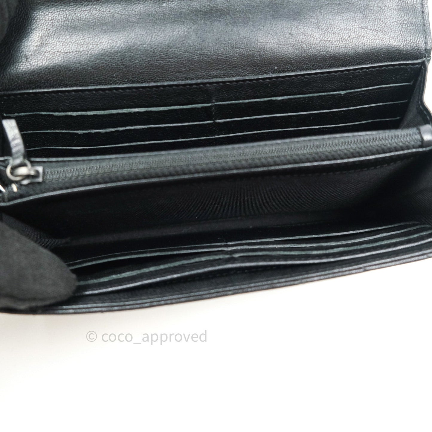 Chanel Chevron Sheepskin Reissue Large Flap Wallet So Black