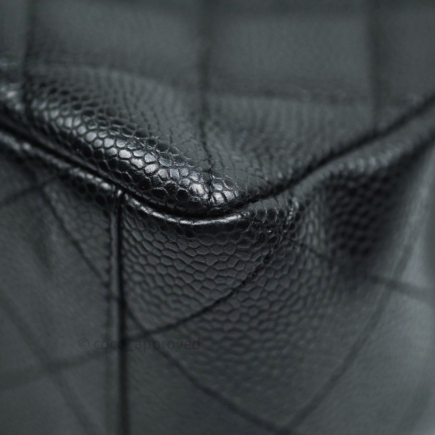 Chanel Classic Maxi Single Flap Quilted Black Caviar Silver Hardware
