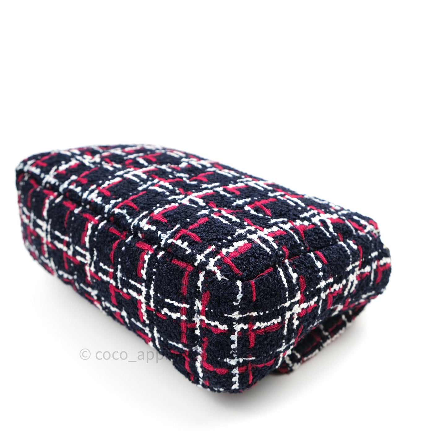 Chanel 19 Small Tweed Red Navy Mixed Hardware