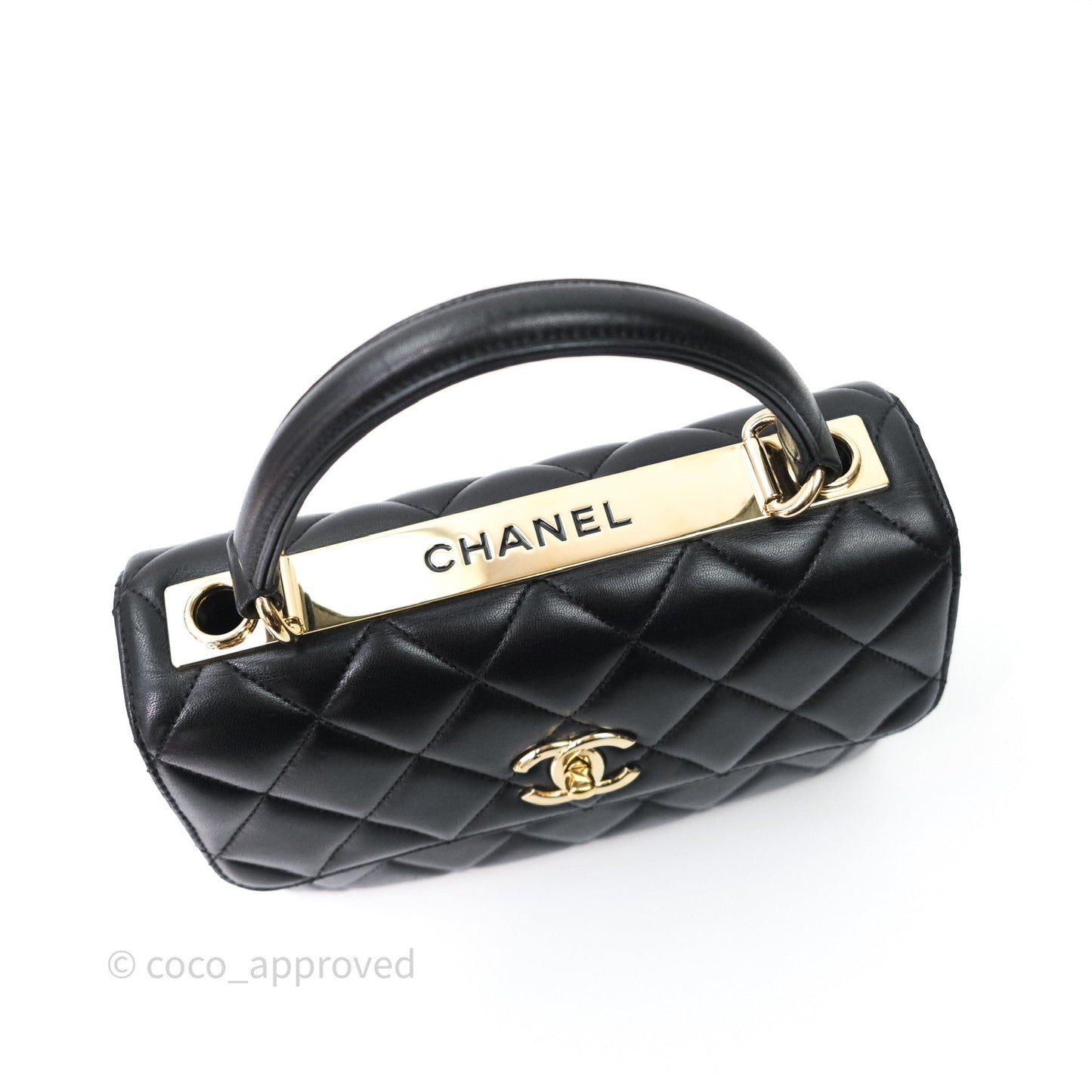 Chanel Trendy CC Small Black Lambskin Gold Hardware