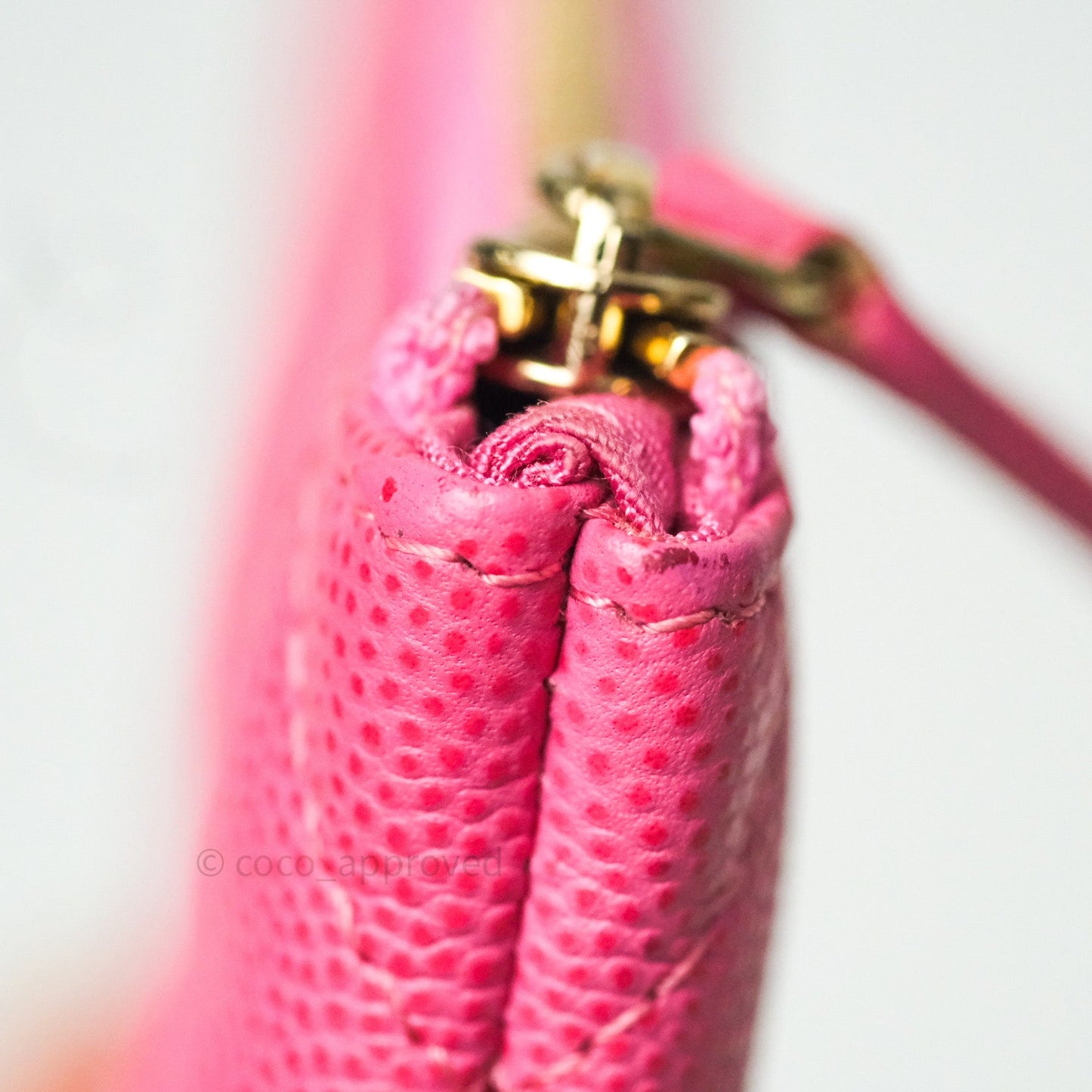 Chanel Quilted Mini O Case Pink Caviar Gold Hardware