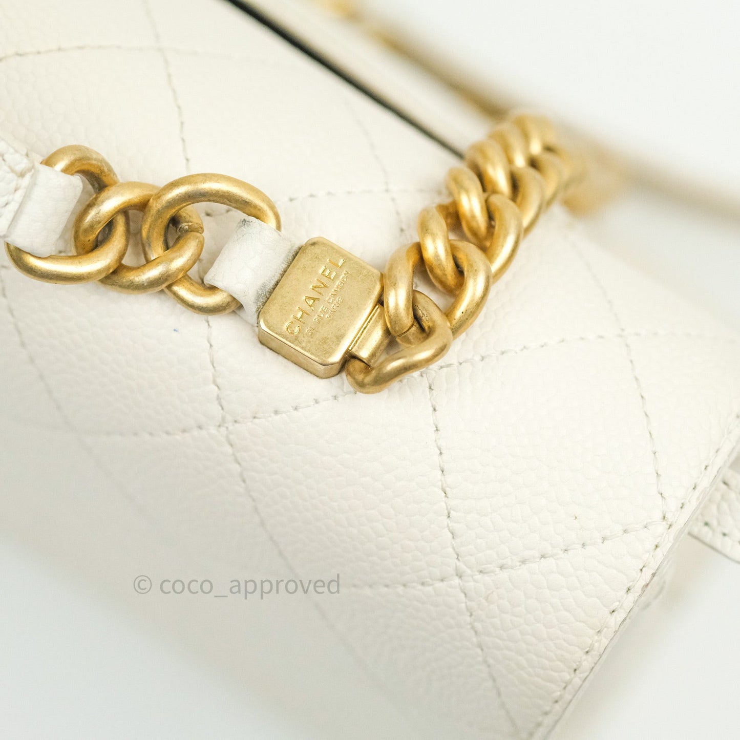 Chanel Chic Affinity Medium Grained Calfskin White Gold Hardware