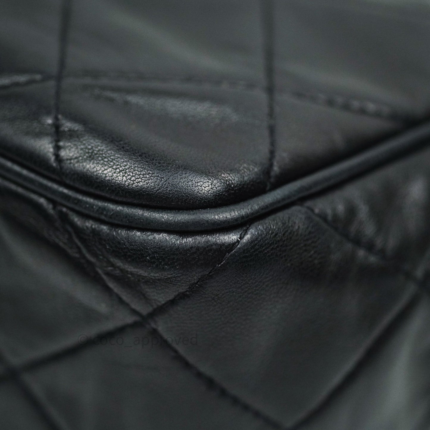 Chanel Black Quilted Lambskin Vintage Classic Camera Bag 24K Gold Hardware