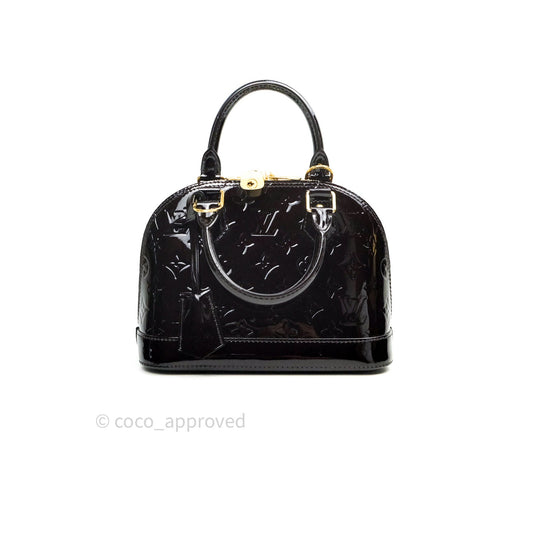 Louis Vuitton Alma BB Dark Purple Monogram Vernis Leather