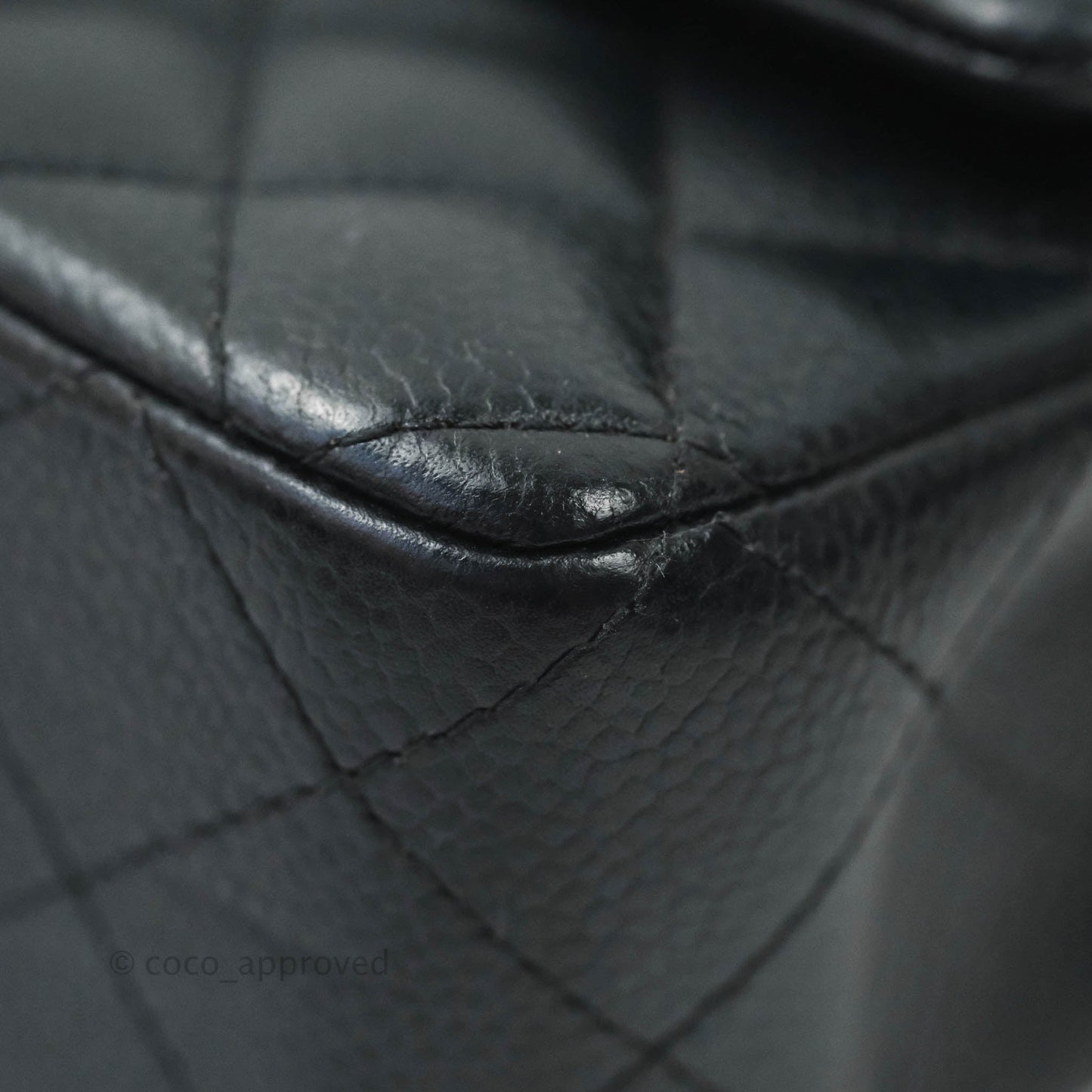 Chanel Quilted Mini Rectangular Very Dark Navy (Look Black) Caviar Ruthenium Hardware