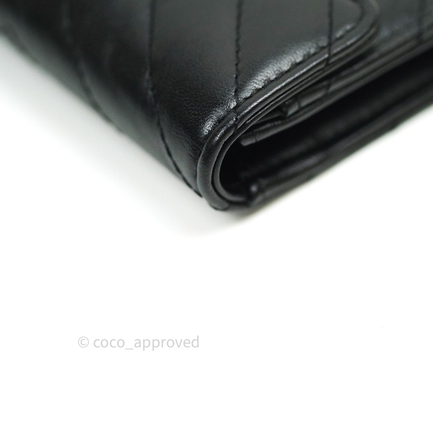 Chanel Aged Calfskin Chevron Reissue Card Holder Wallet So Black