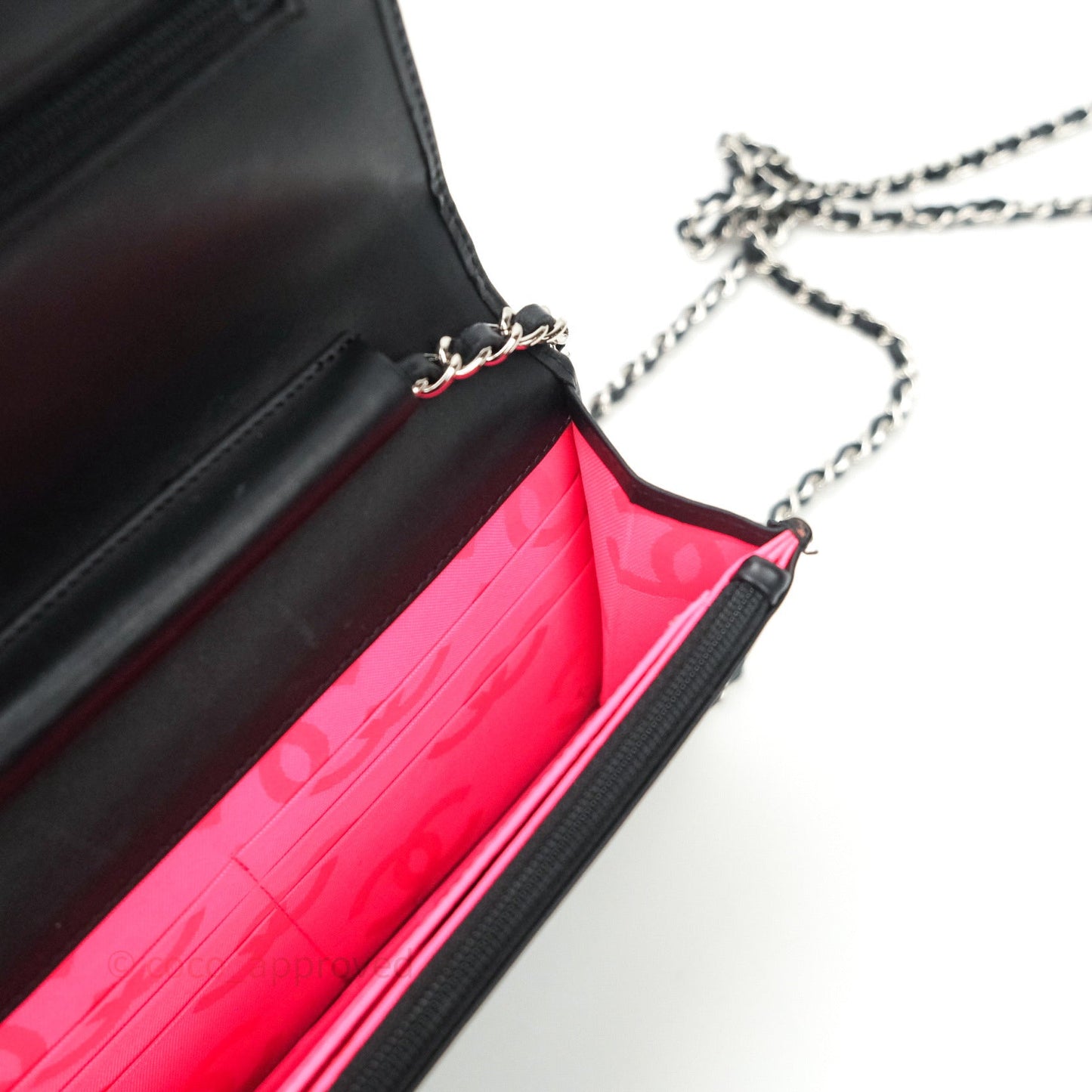 Chanel Quilted Wallet on Chain WOC Cambon Black Calfskin Silver Hardware