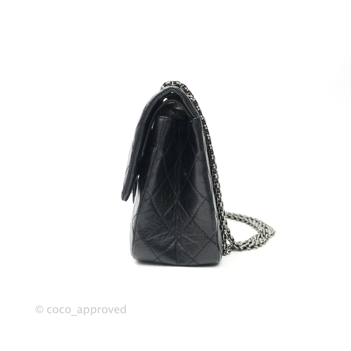 Chanel Reissue Quilted Aged Calfskin Black Ruthenium Hardware 226